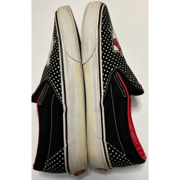 Vans black and white polka dot Hello Kitty classic slip-ons. Size 5.5(M); 7(W). - Picture 5 of 8